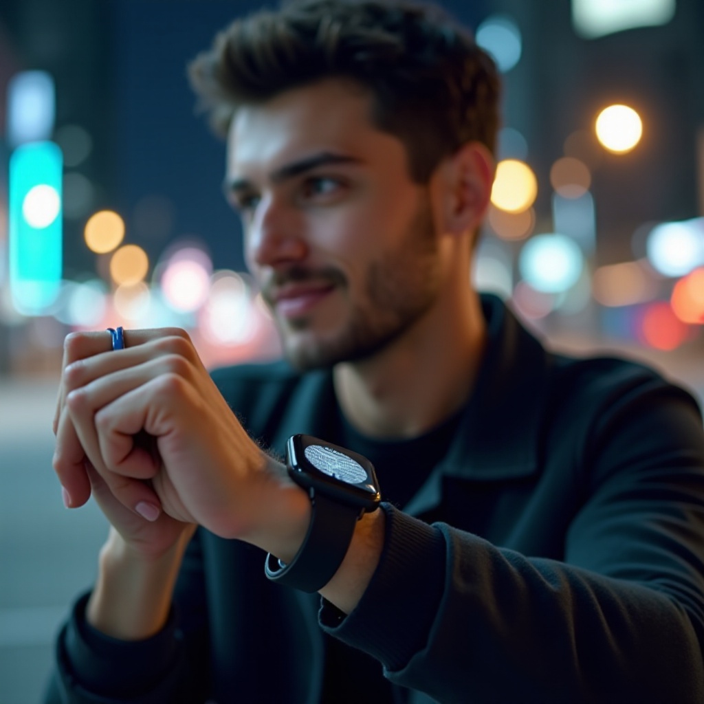 montre connectée jeune homme